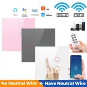 Smart Touch Switch 1/2/3/4 Gang App Control Wifi And 433mhz For Alexa And Home