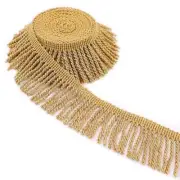Bullion Fringe Trim 3 Yards Glitter Fringe Tassel Trim Chainette Sewing Gold