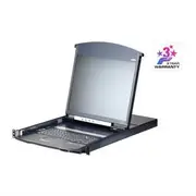 ATEN 1-Local/1-Remote Access 8-Port Multi-Interface Cat 5 Dual Rail LCD KVM over IP Switch