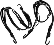 Motorcycle Luggage Rope 2 Pack Dual Hook Straps Elastic Helmet Securing Outdoor Bungee Straps