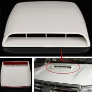 White Car Decorative Air Flow Intake Hood Scoop Vent Bonnet Cover ABS Accessory