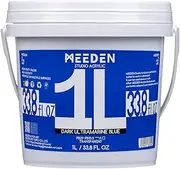 [MEEDEN] Dark Ultramarine Blue Acrylic Paint: 1 L /33.9 oz Heavy Body Gloss Non-Toxic - Professional Art Paints for Canvas, Wood, Craft, Wall, Metal, Plastic, Furniture Painting