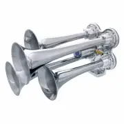 United Pacific 46123 Train Horn Deluxe, 4 Trumpet, Mini Chrome