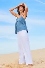 Cotton Linen Singlet Top--NBIRD-57