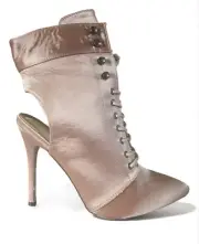 NWT- CHASE+CHLOE Womens Pointed Toe Lace Up High Heel Stiletto Ankle Boots SZ-10