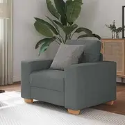 Sofa Chair - Dark Grey Fabric, 60 cm Seat Width, Living Room Couch, Lounge Furniture - Modular Concept, Sectional Sofas