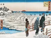 Japanese Art Sea Ceramic Mural Backsplash Tile #441