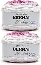 Bernat Blanket Perfect Phasing Fuchsia Cake Yarn - 2 Pack of 10.56oz/299.37g - 100% Polyester - #6 Super Bulky - 220 Yards for Knitting, Crocheting, Crafts & Amigurumi, Chunky Chenille Yarn