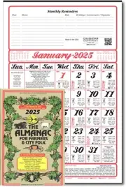 2025 Old Fashioned Almanac Calendar & Almanac Book for Farmers & City Folk New