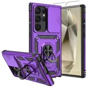 Estuche de grado militar para Galaxy S24 Ultra con cubierta para cámara
