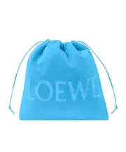 Medium Drawstring pouch in terrycloth One size light blue