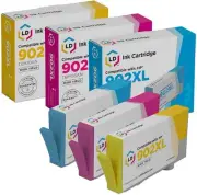 LD 3pk Comp Ink Cartridge for HP 902 902XL Cyan Magenta Yellow T6M02AN New