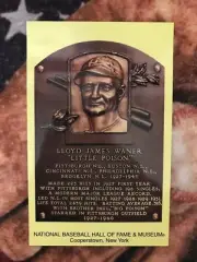 Lloyd Waner Postcard- Baseball Hall of Fame Induction Plaque - Cooperstown Photo