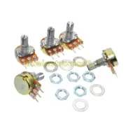 10PCS B20K OHM Linear Taper Rotary Potentiometer 15MM Shaft 3 Pin with Nuts NEW