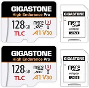 Gigastone [Free Data Recovery For 5 Years] Gigastone 128GB Micro SD Card, 2-Pack, High Strength Pro Series, Speed Up to 100Mb/S, Compatible with P Camera