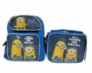 DESPICABLE ME 2 MINION ALL HANDS ON DECK 16" BACKPACK & LUNCHBOX LUNCH BAG-NEW!