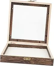 Vintage Specimen Display Box with Lid Butterfly and Insect Storage Case Portable Wooden Frame with Eva Padding for Entomology and Dried Flower Display