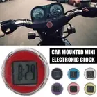 Waterproof Mini Digital Clock Motorcycle Bike Sticky Display Watch Modific J5P7