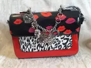 Betsey Johnson SWAG Bag CHARMED crossbody purse LEOPARD NEW WITH TAGS $98