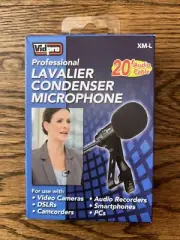 Vidpro XM-L Lavalier Condenser Microphone for DSLRs, Camcorders & Video Cameras
