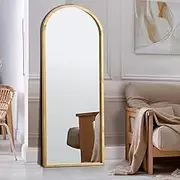 Oikiture Full Length Mirror 180 x 70cm Full Body Standing Mirror Floor Mirror for Bedroom and Living Room, Wood