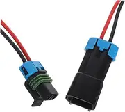 Cabilock 2pcs Car Waterproof Connector Wire Plug Connector Kit Automotive Electrical Connectors Automotive Replacement Wire Connectors Automotive Electrical Connector Kit Plastic Black