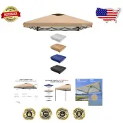 Durable Pop Up Canopy Top - 120" Square with Air Vent and Adjustable Straps