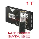 大容量 1TB 固態硬碟 (M.2 NGFF SATA SSD 2280) 5年保固 M2 1T全新