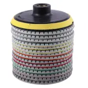 16Pcs Diamond Polishing Pads Kit 4 Inch 100Mm Wet/Dry for Stone4716