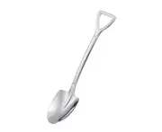 Stainless Steel Shovel Scoop Coffee Dessert Ice Cream Spoon Home Kitchen Gadget-Silver Pointed
