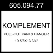 IKEA KOMPLEMENT Pull-out Pants Hanger Dark Gray 19 5/8x13 3/4" 605.094.77