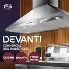 Devanti 1200mm Range Hood 120cm BBQ Rangehood Kitchen Canopy Stainless Steel