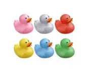 Glitter Rubber Duck Toy 2" Mini Ducks Rubber Ducky Bath Toy Tiny Ducks 6 Colors