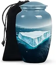 Iceberg Funeral Urn for Adult Ashes Women - Cremation Urn for Human Ashes Women & Men - Holds Upto 200 Cubic Inches - Large Memorial Decorative Urn (Size - 10 Inch)