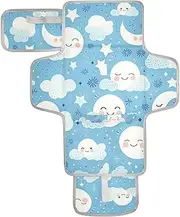 Reusable Baby Pee Pads with Tissue Pocket Portable Diaper Changing pad with Built-in Pillow