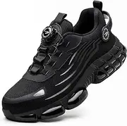 [JAOOUU] Safety Shoes Unisex Work Shoes Men Women Lightweight Steel Cap Shoes Breathable Protective Shoes Safety Shoes with Cushioning