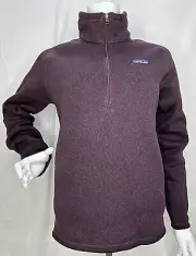 Patagonia Better Sweater Quarter-Zip Pullover Womens NWT Medium Obisdian Plum