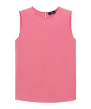 Shell Top in Silk Georgette XXL bright pink