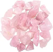 1 lb Bulk Rose Quartz Rough Stones Large 1" Natural Raw Stones for Tumbling, Cabbing, Fountain Rocks, Decoration,Polishing, Wire Wrapping, Wicca and Reiki