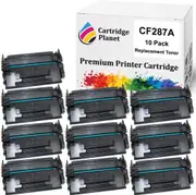 10 Pack Compatible Toner Cartridge Replacement for HP CF287A 87A (9,000 pages) for HP LaserJet Enterprise M506 M506dn M506x M527 M527c M527dn M527f M527z LaserJet Pro M501 M501dn M501n