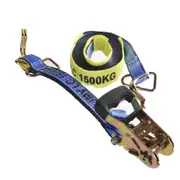 10 Pack- Ratchet Strap Tie Down Assembly - 35mm x 6M - LC 1500kg - Hook & Keeper