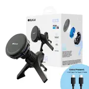 iQuick Magnetic Car Mount Charger with Cooling Semiconductor Radiator IC9 COOLGEAR 15W (IQUICK-C9)-Black (*Extra Present: 1 x 1M Type-C to Type-C Cable*)