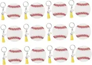 HONMEET Baseball Keychains with Tassel Creative Bag Hanging Decor for Players Lightweight Keyring Accessories for Sports Fans and Events