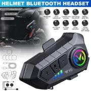 HiFi Bluetooth Motorcycle Helmet Headset Wireless Intercom Motorbike Headphone