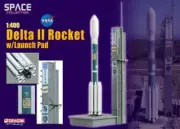 Dragon #56238 1/400 Delta II Rocket w/Launch pad