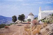 Qyufan iOS Church Greece Jigsaw Puzzle for Adults 1000 Piece Wooden Travel Gift Souvenir