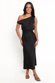 [PUP44] Clare Midi Dress - Black XS black
