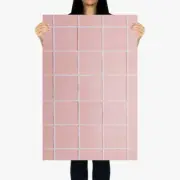 Flat Lay Instagram Backdrop - 'Balmoral' Pink Square Tiles (56cm x 87cm)