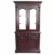 Solid Mahogany Wood Hand Carved Resolute Bookcase /Antique Style Pre-Order