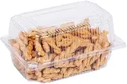 120Pcs Cake Slice Boxes, Reusable Cupcake Slice Container with Lid Stackable Clear Rectangle Individual Dessert Box, Cake Storage Box for Salad, Sandwich, Cheese ﻿